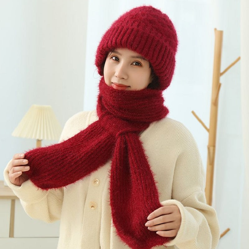 Selwen | Women’s integrated knit cap scarf with a soft ear-covering design