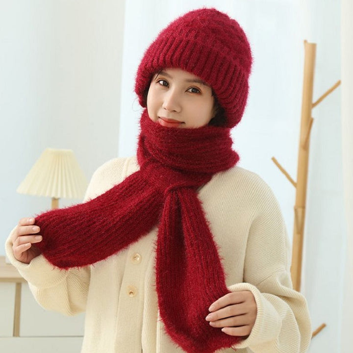Selwen | Women’s integrated knit cap scarf with a soft ear-covering design