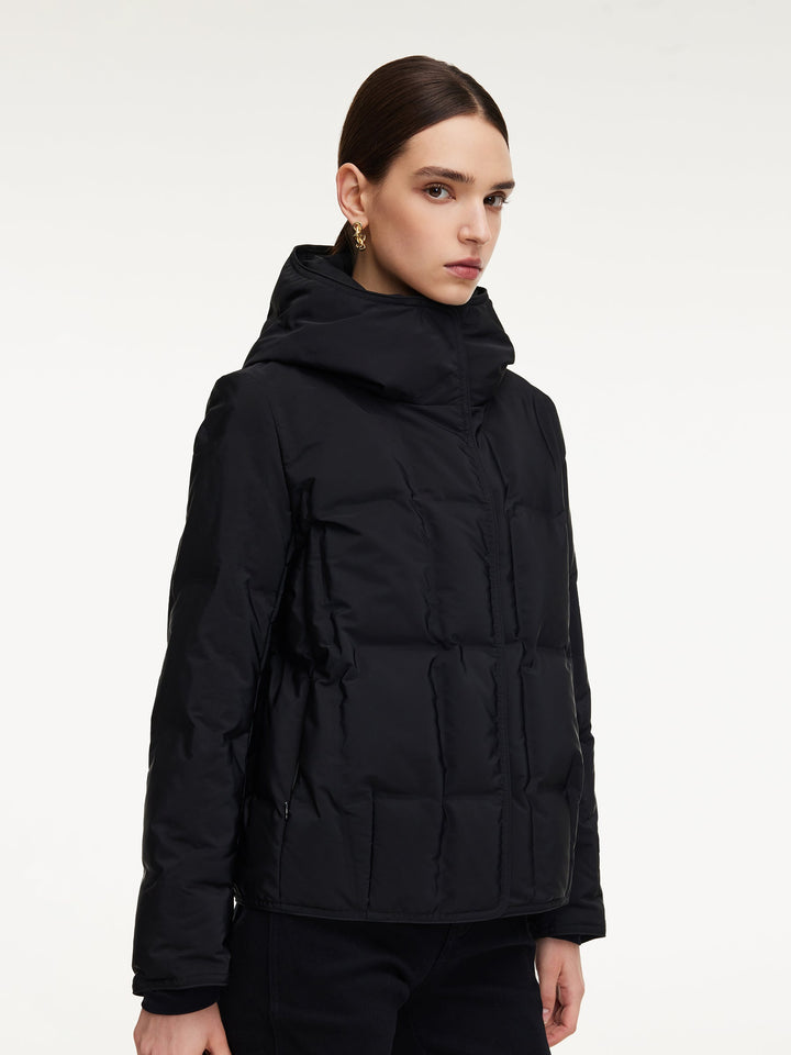 Kensie | Women’s cocoon hooded winter jacket with a structured weather-ready silhouette
