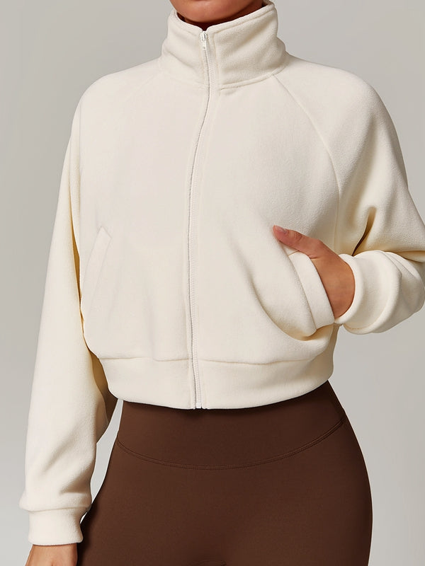 Zayli | Women’s fleece zip jacket with stand-up collar and relaxed shaping