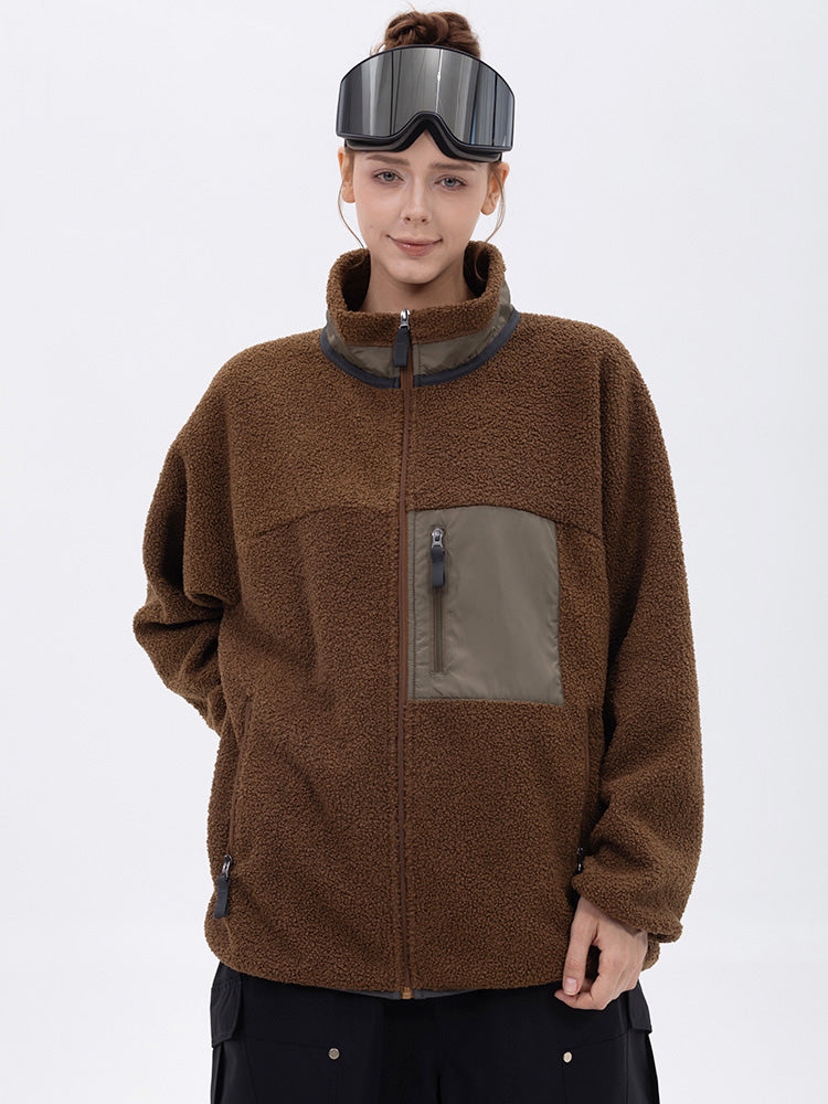 Jeslyn | Women’s modern sherpa-style mountain jacket with a structured full-zip design