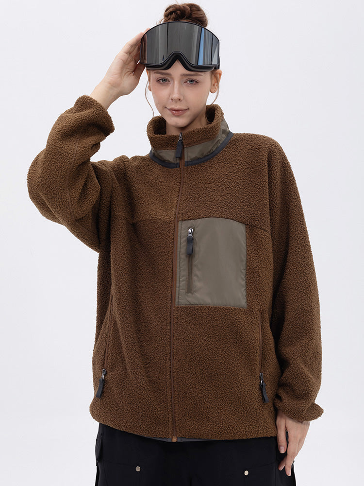 Jeslyn | Women’s modern sherpa-style mountain jacket with a structured full-zip design