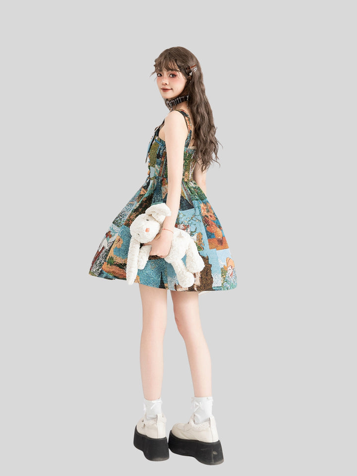 Wendy | Women's jacquard printed dress