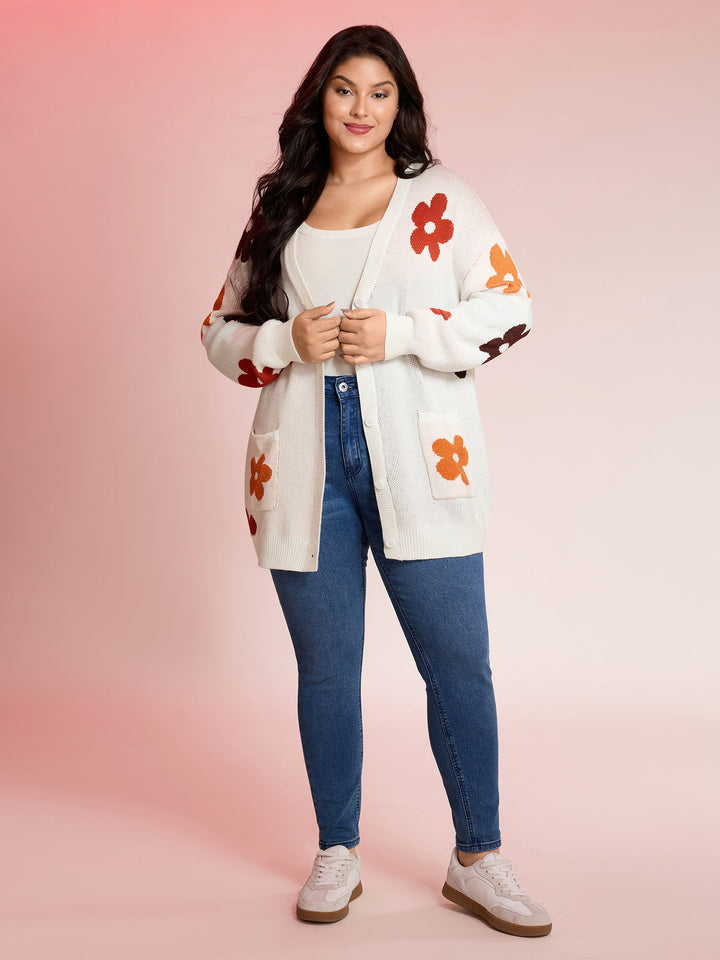 Destiny | Women’s floral button-front knit cardigan