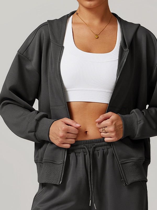 Cienna | Women’s casual zip hoodie with soft shaping and pocket detailing