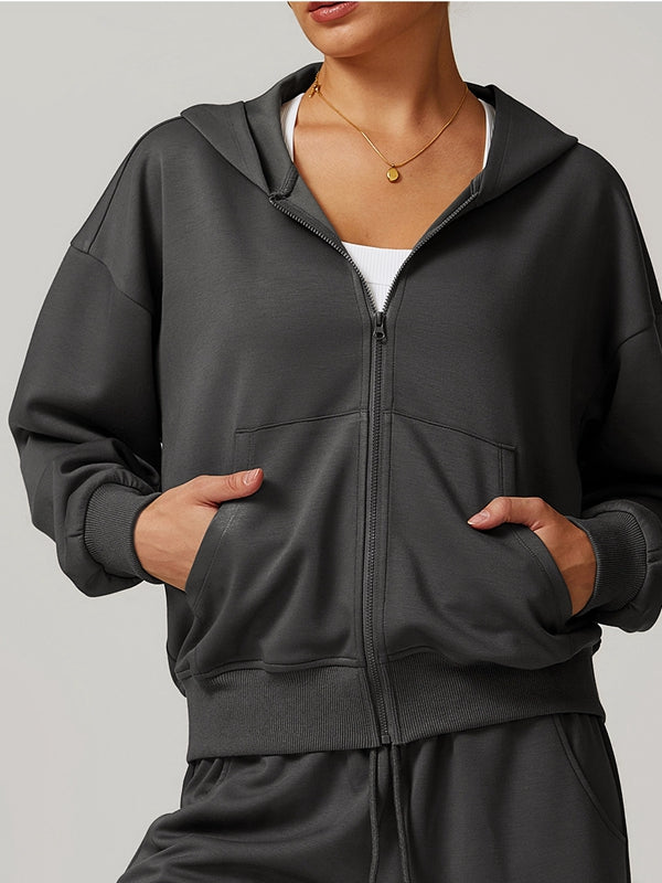 Cienna | Women’s casual zip hoodie with soft shaping and pocket detailing