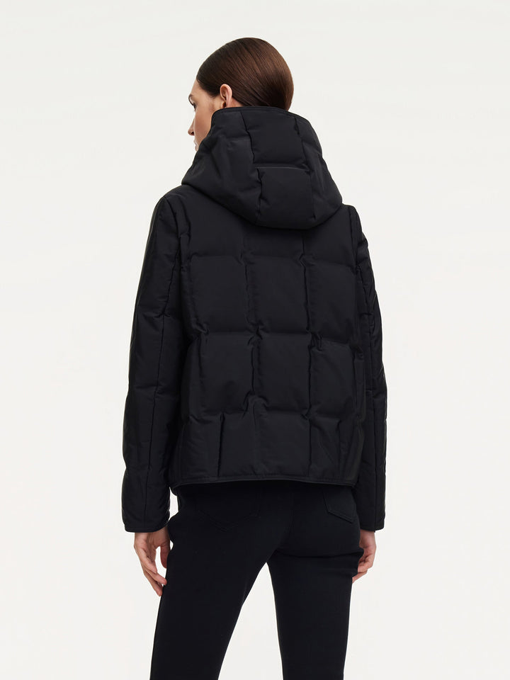 Kensie | Women’s cocoon hooded winter jacket with a structured weather-ready silhouette