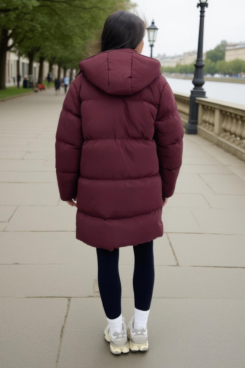 Hattie | Women’s longline hooded puffer coat