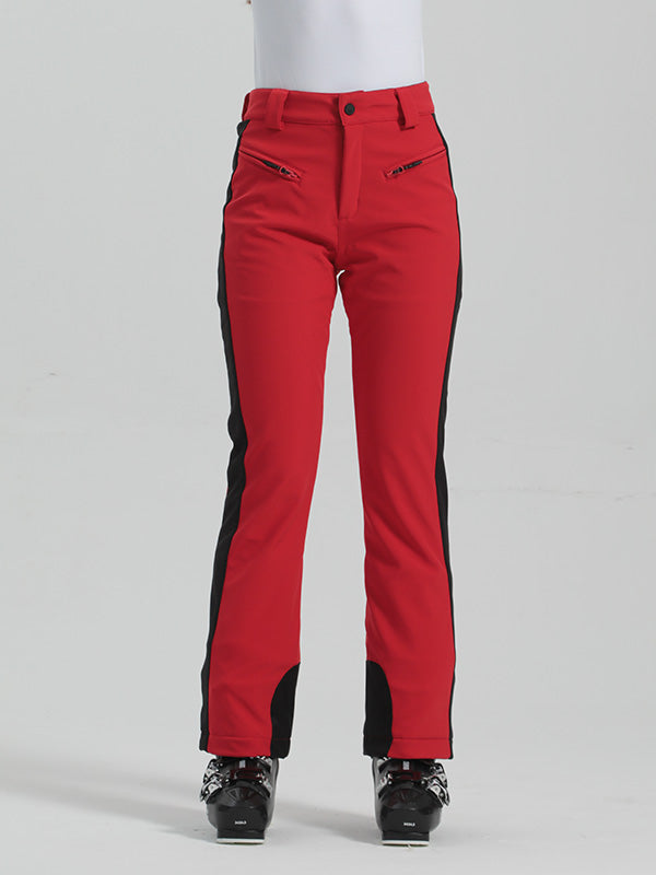 Hollie | Women’s flare ski pants with high waist and contrasted side detailing