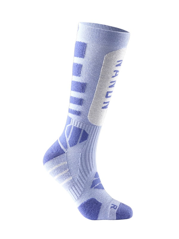 Ralen | Women’s long ski socks with supportive shaping and extended coverage