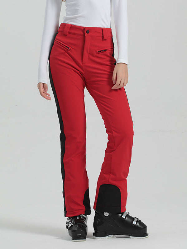Hollie | Women’s flare ski pants with high waist and contrasted side detailing