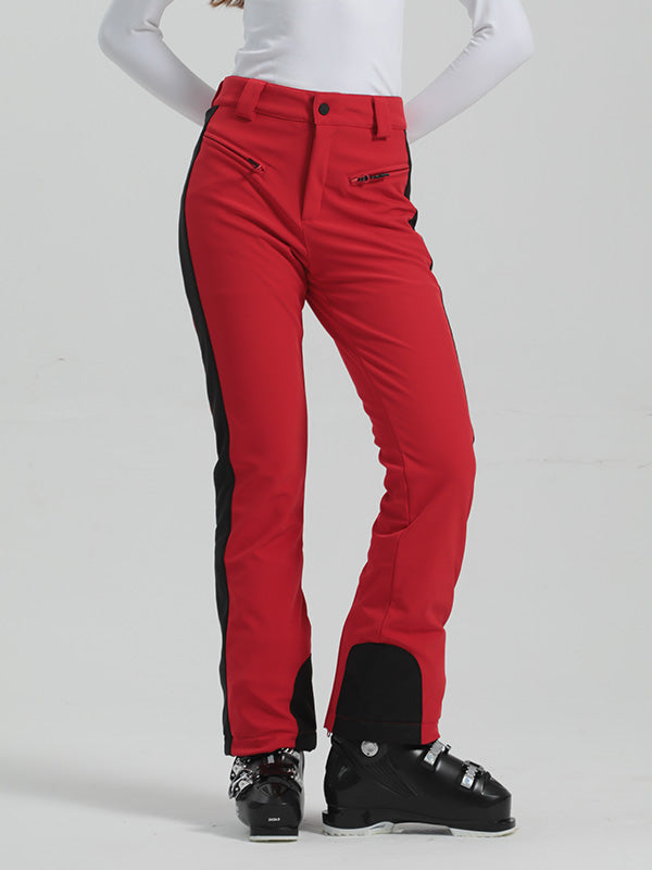 Hollie | Women’s flare ski pants with high waist and contrasted side detailing