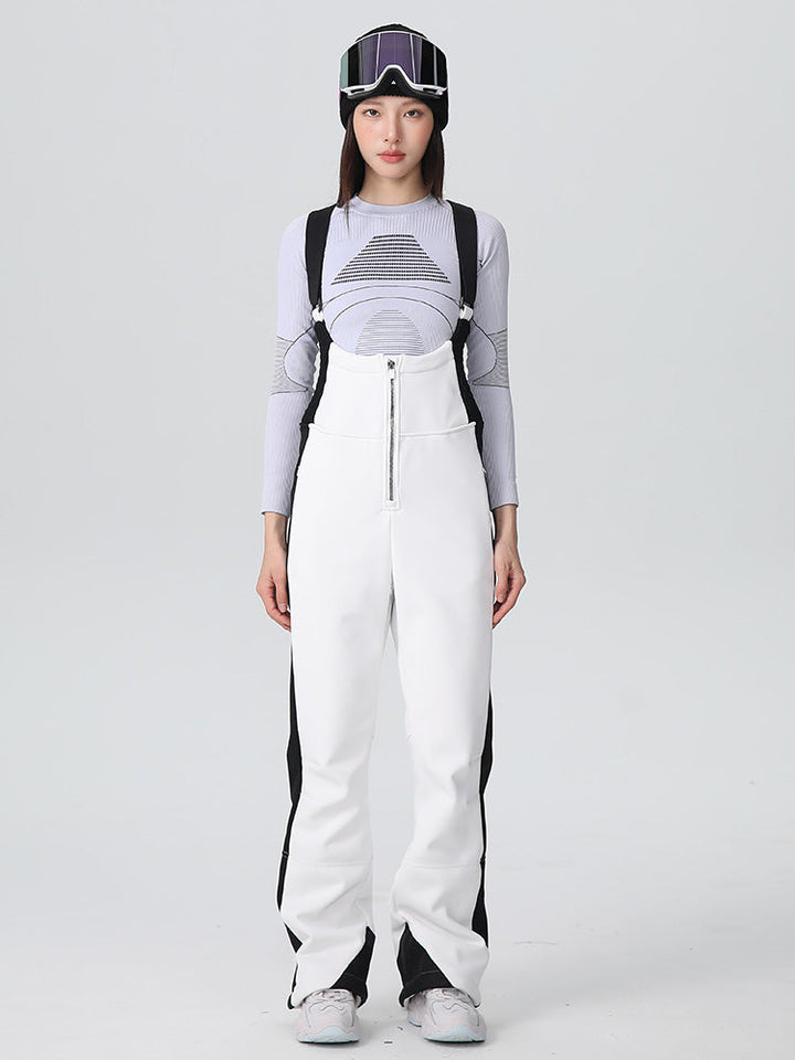 Ellesyn | Women’s flare ski bibs with slim shaping and retro-inspired detailing