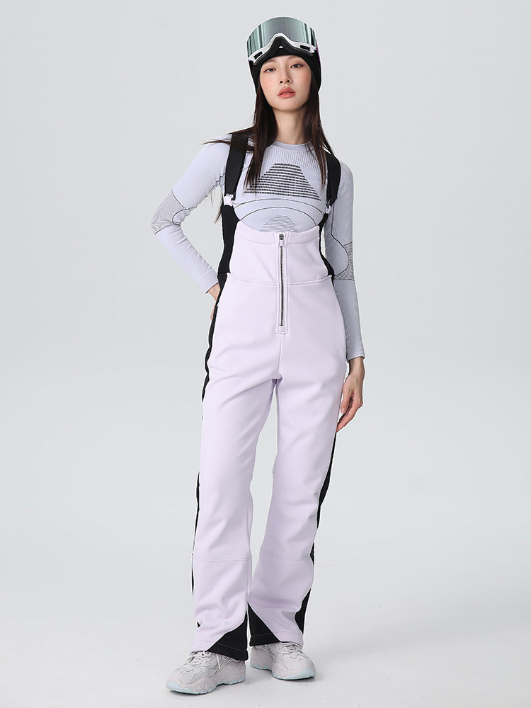 Ellesyn | Women’s flare ski bibs with slim shaping and retro-inspired detailing