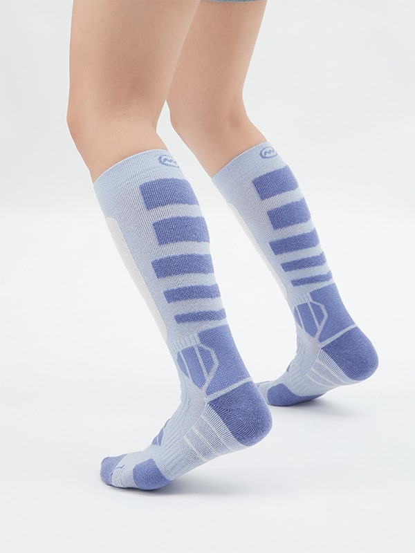 Ralen | Women’s long ski socks with supportive shaping and extended coverage