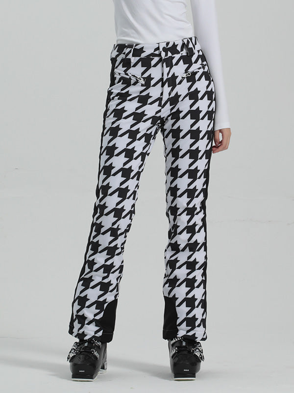 Hollie | Women’s flare ski pants with high waist and contrasted side detailing