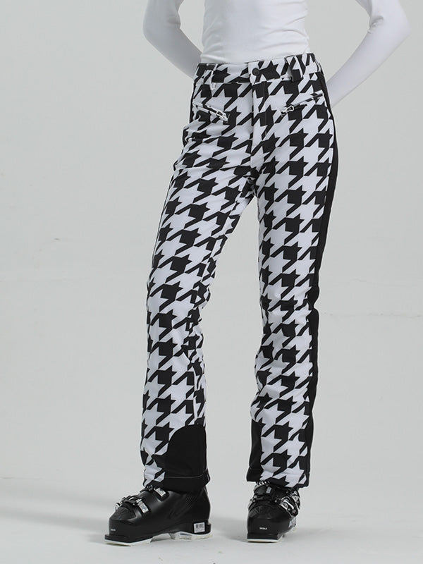 Hollie | Women’s flare ski pants with high waist and contrasted side detailing