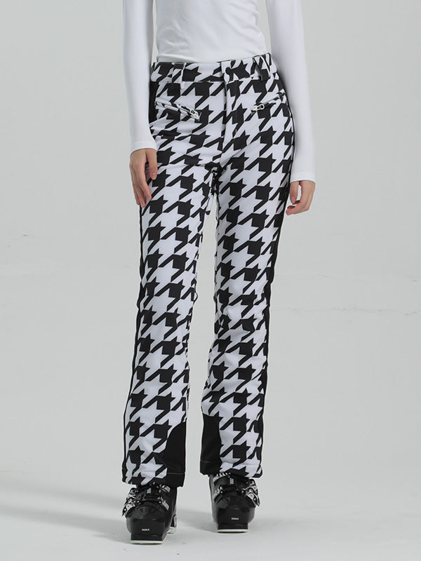 Hollie | Women’s flare ski pants with high waist and contrasted side detailing