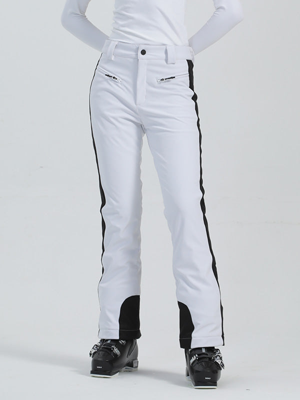 Hollie | Women’s flare ski pants with high waist and contrasted side detailing