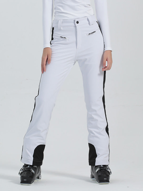 Hollie | Women’s flare ski pants with high waist and contrasted side detailing