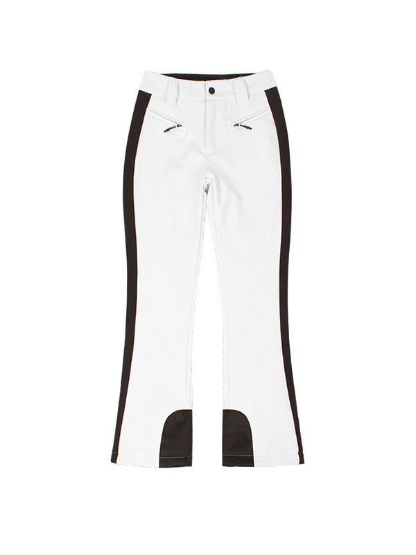 Hollie | Women’s flare ski pants with high waist and contrasted side detailing