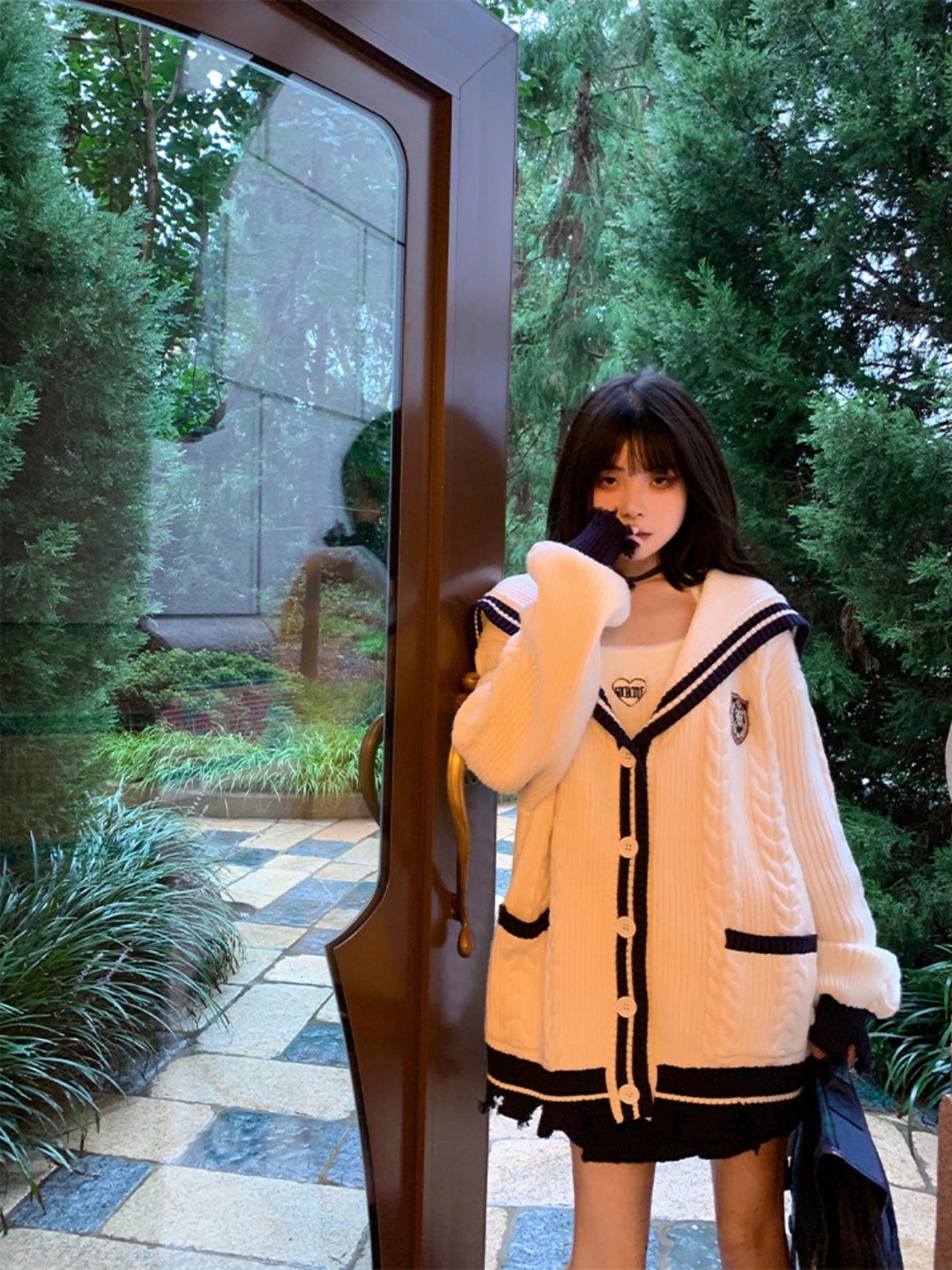 Lianne | Women's knitted loose collar cardigan