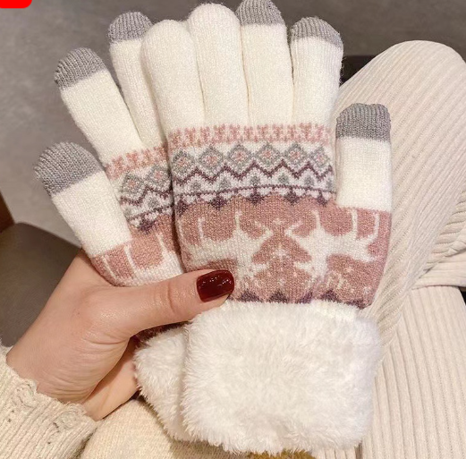 Avarin | Women’s knit touchscreen gloves with a soft double-layer winter design
