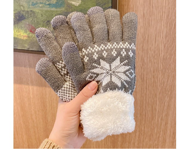Avarin | Women’s knit touchscreen gloves with a soft double-layer winter design