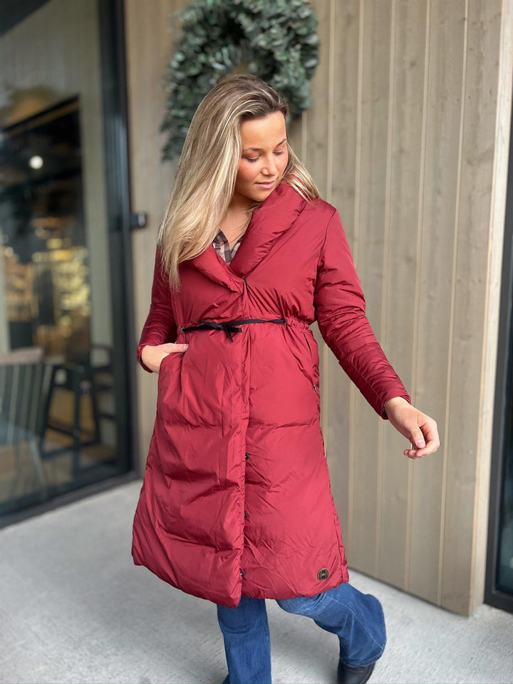 Kylene | Women’s wrap coat with a relaxed silhouette and shawl collar