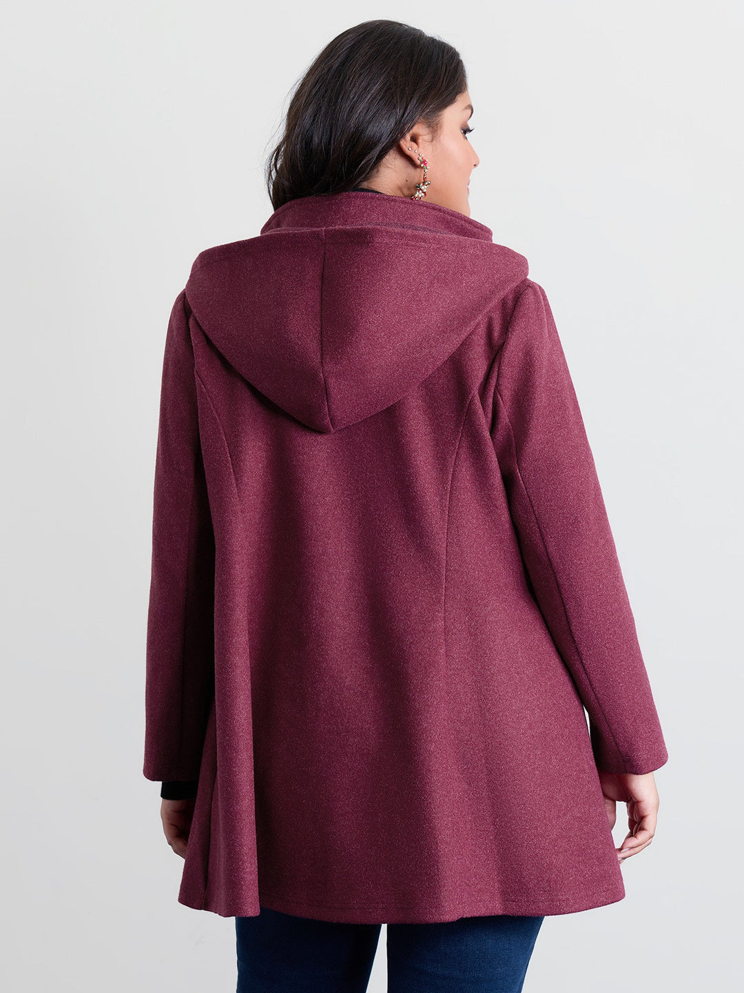 Tracey | Women’s hooded pleated pockets waist-defining coat