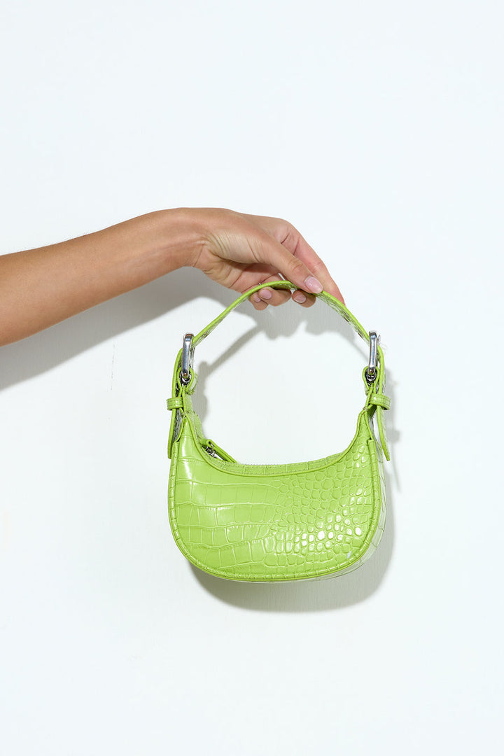Amarri | Patent croc baguette handbag