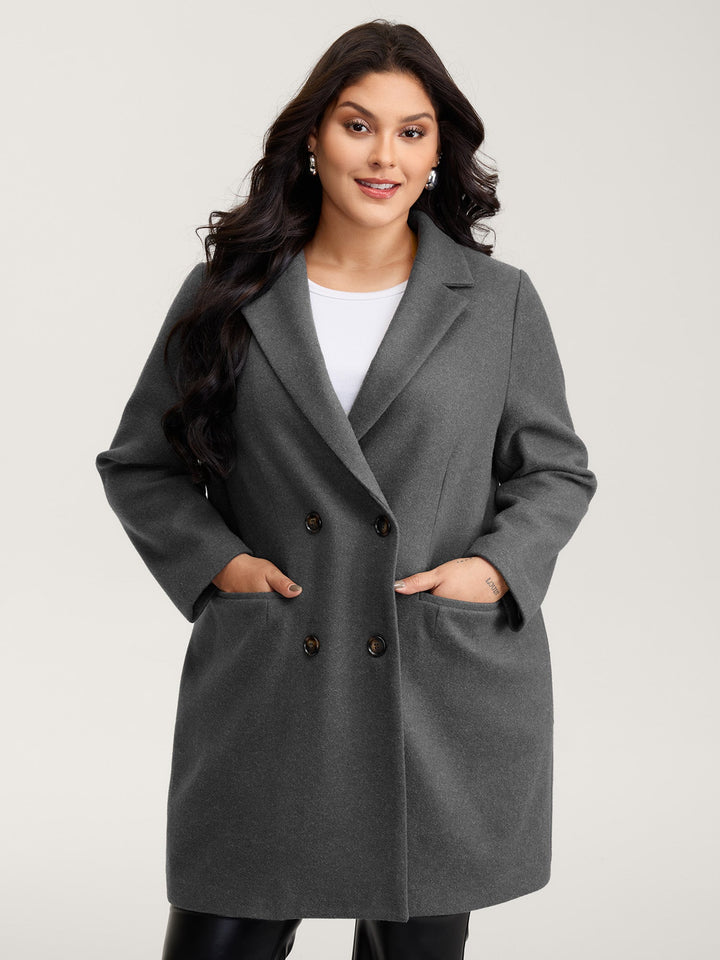 Teresa | Women’s solid suit collar button pockets coat
