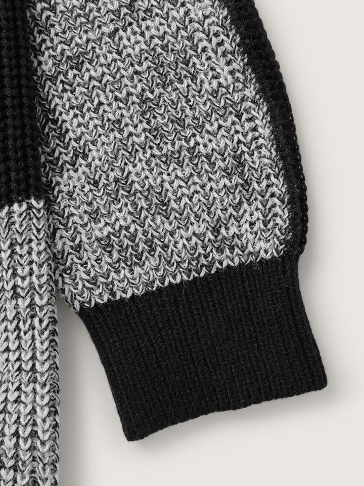 April | Women’s color block open-front knit cardigan