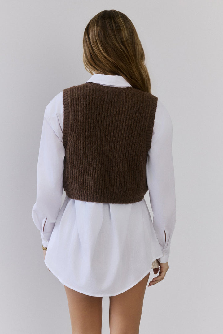 Tamara | Women’s knit vest with button-front design