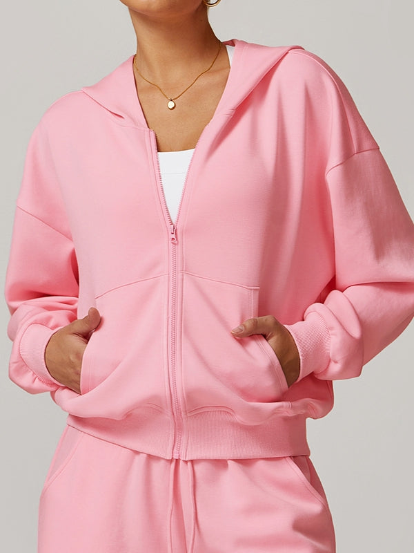 Cienna | Women’s casual zip hoodie with soft shaping and pocket detailing