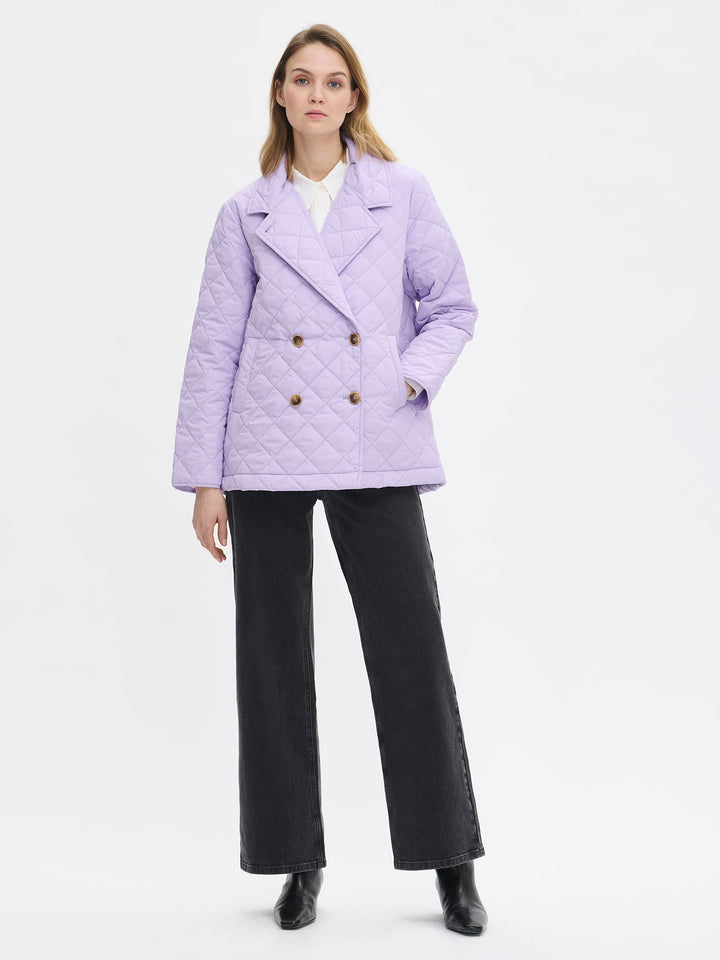 Moirah | Women’s short quilted coat with classic collar