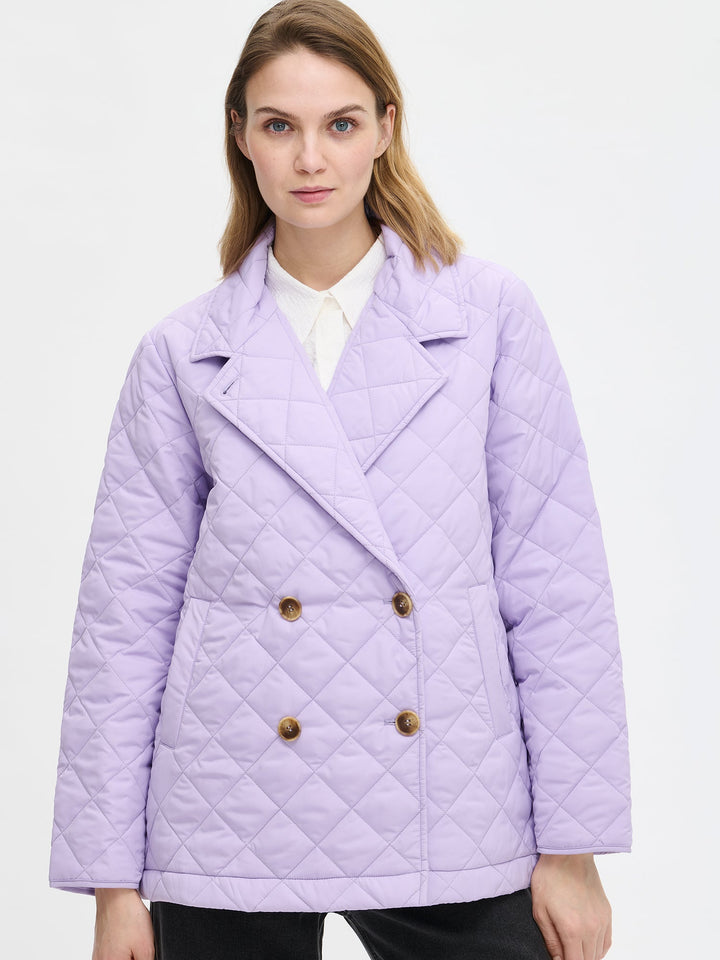 Moirah | Women’s short quilted coat with classic collar