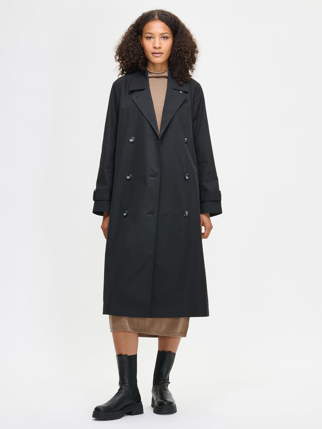Ryza | Women’s classic belted trench coat with adjustable cuffs