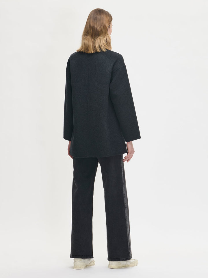 Trixia | Women’s short wool blend coat with minimalist design