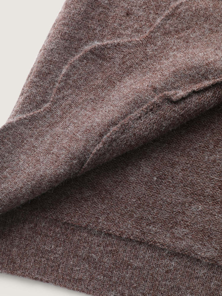 Elisa | Women’s wavy arc hem tie-front knit cardigan