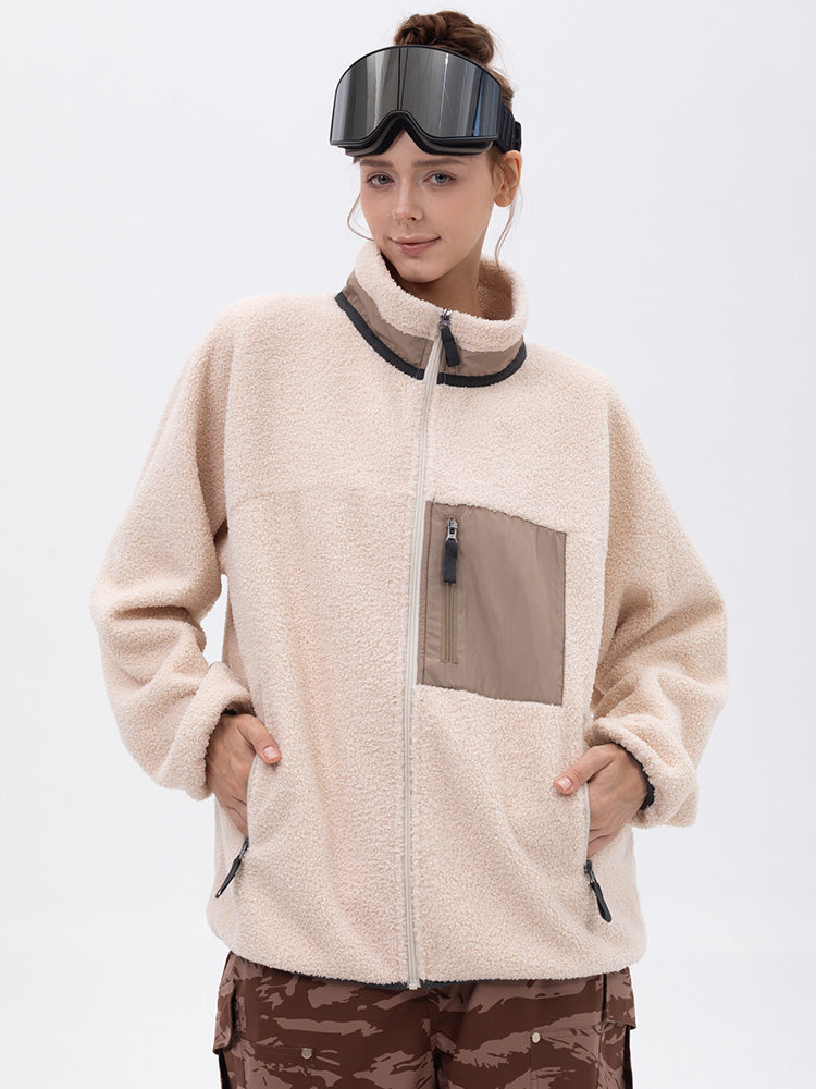 Jeslyn | Women’s modern sherpa-style mountain jacket with a structured full-zip design