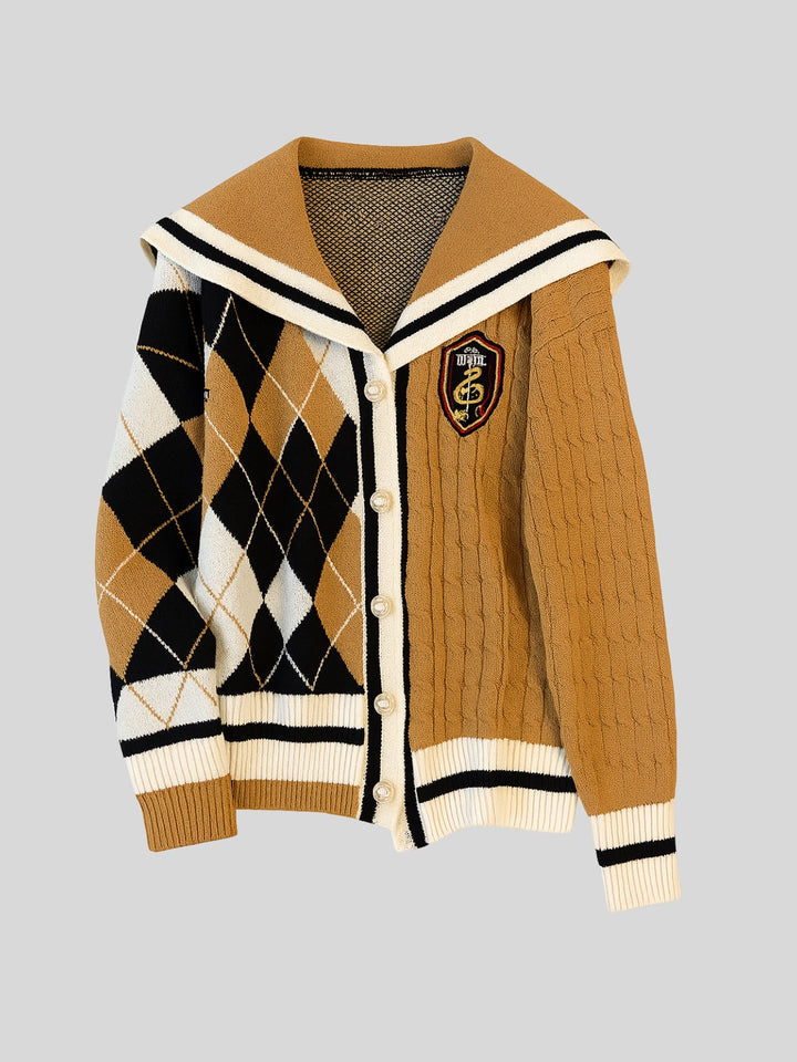 Rhian | Women's college style cardigan and skirt set