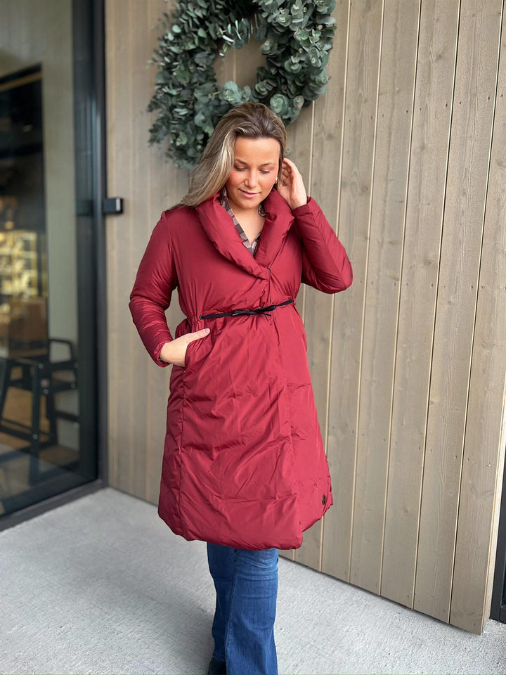 Kylene | Women’s wrap coat with a relaxed silhouette and shawl collar