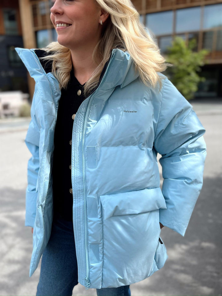 Ravy | Women’s mid-length hooded jacket with an oversized structured silhouette