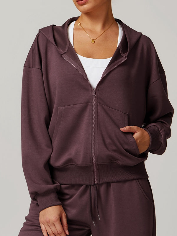 Cienna | Women’s casual zip hoodie with soft shaping and pocket detailing