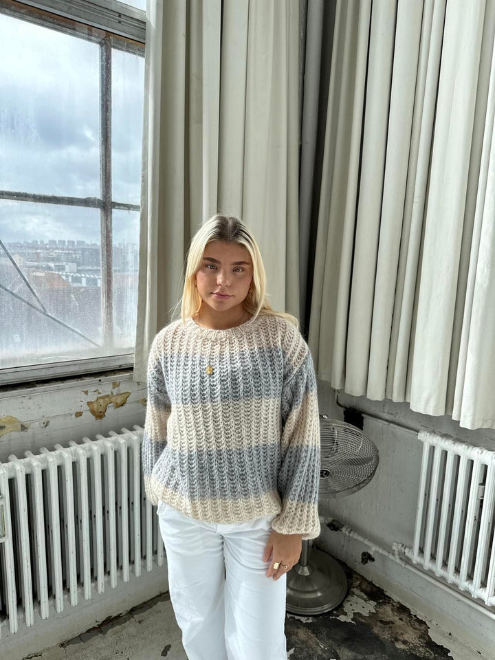 Marigold | Women’s knit sweater with oversized striped design