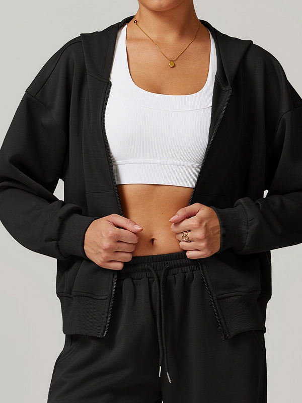 Cienna | Women’s casual zip hoodie with soft shaping and pocket detailing