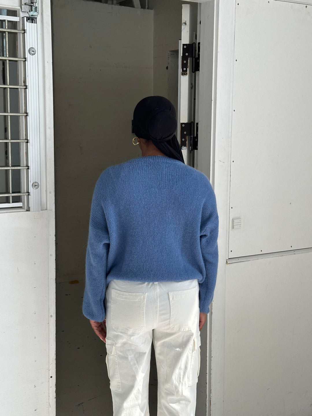 Hazel | Women’s knit sweater with oversized balloon sleeve design