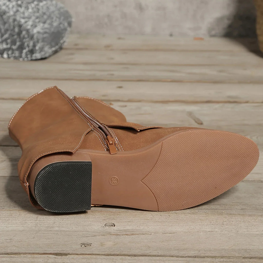 Viv | Women’s slip-on ankle boots with low block heel