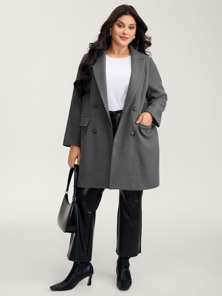 Teresa | Women’s solid suit collar button pockets coat